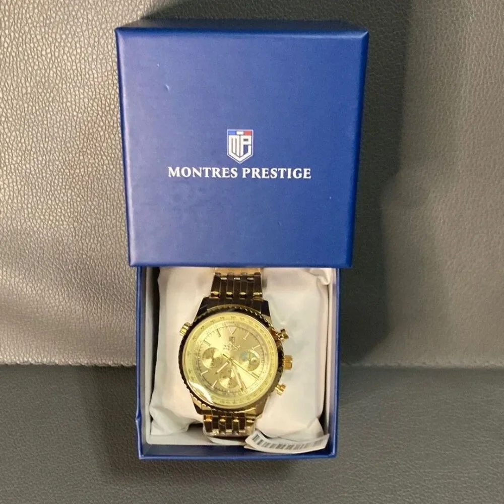 Montres Prestige Men's Watch - 43.5mm, Gold (MPW-0312)